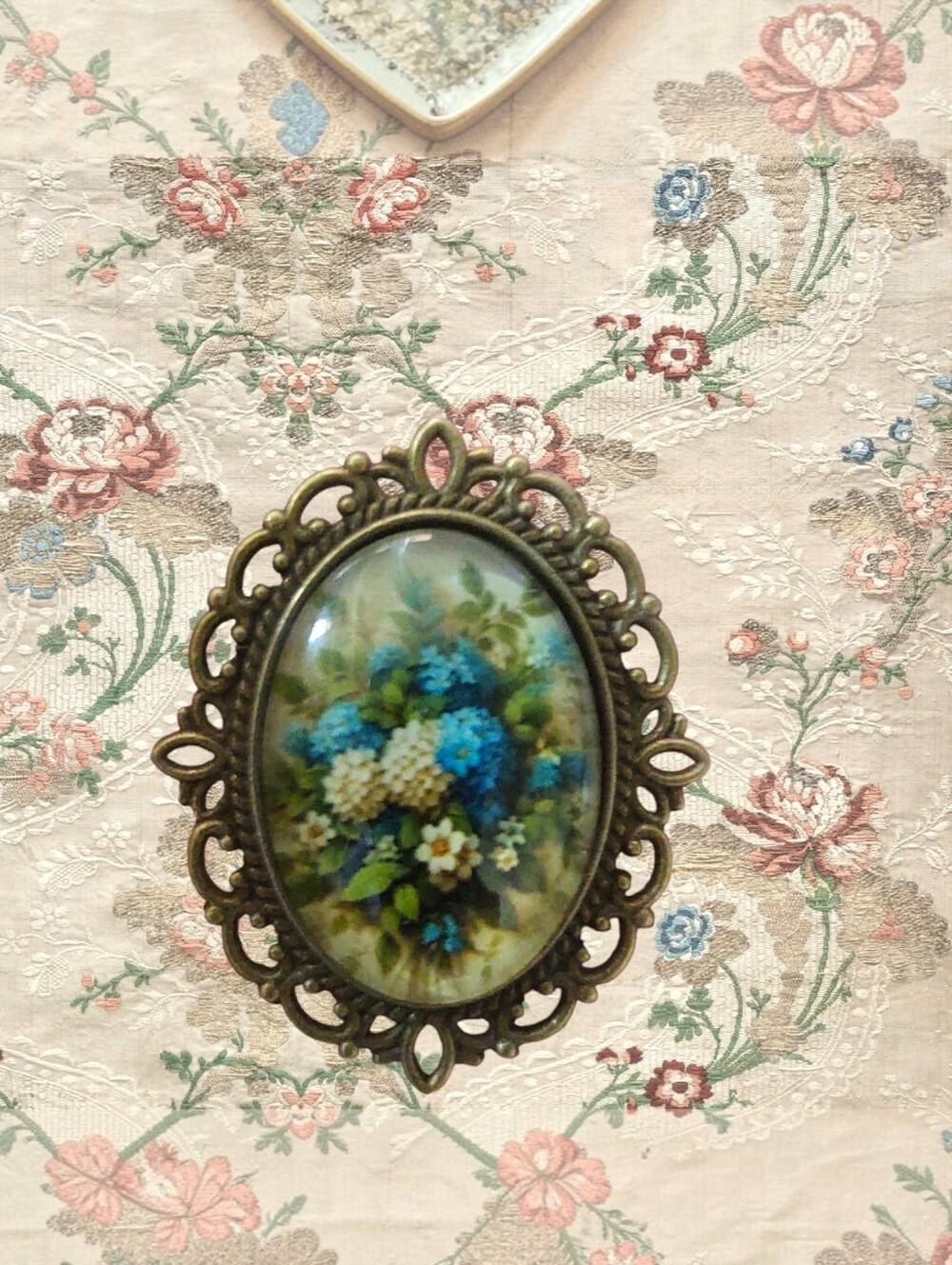 Hydrangea Portrait Brooch
